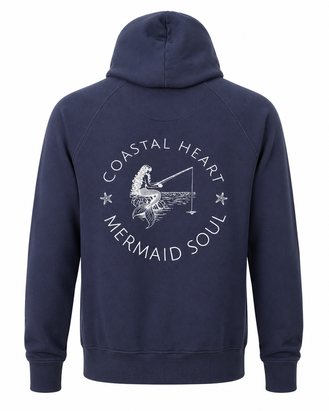 Coastal Heart, Mermaid Soul- 100% Organic French Cotton Terry Hoodie
