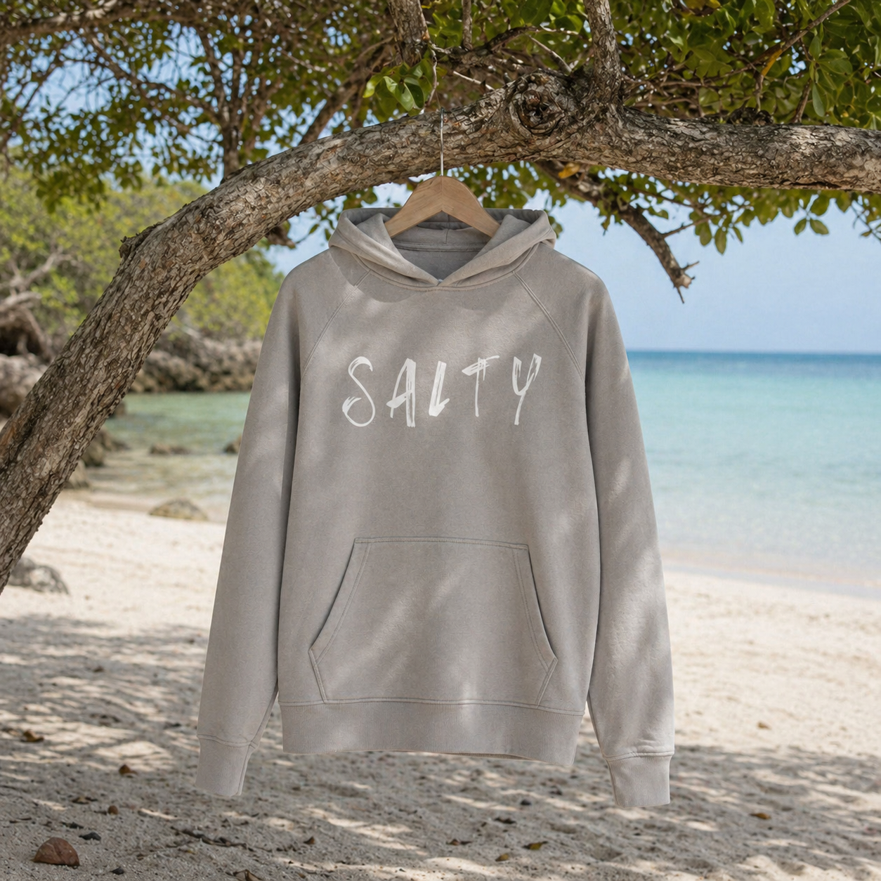 SALTY- 100% Organic French Cotton Terry Hoodie