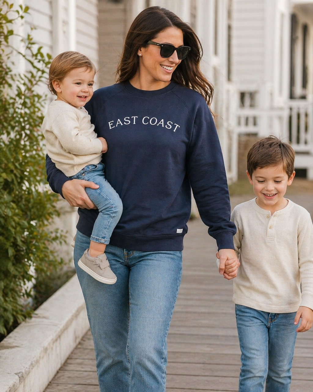 East Coast- 100% Organic French Cotton Terry Crew Neck