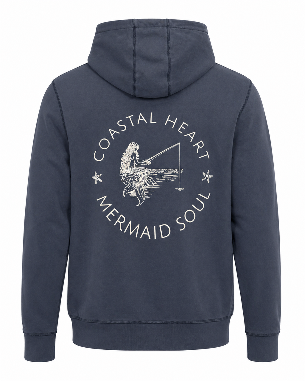 Coastal Heart, Mermaid Soul- 100% Organic French Cotton Terry Hoodie