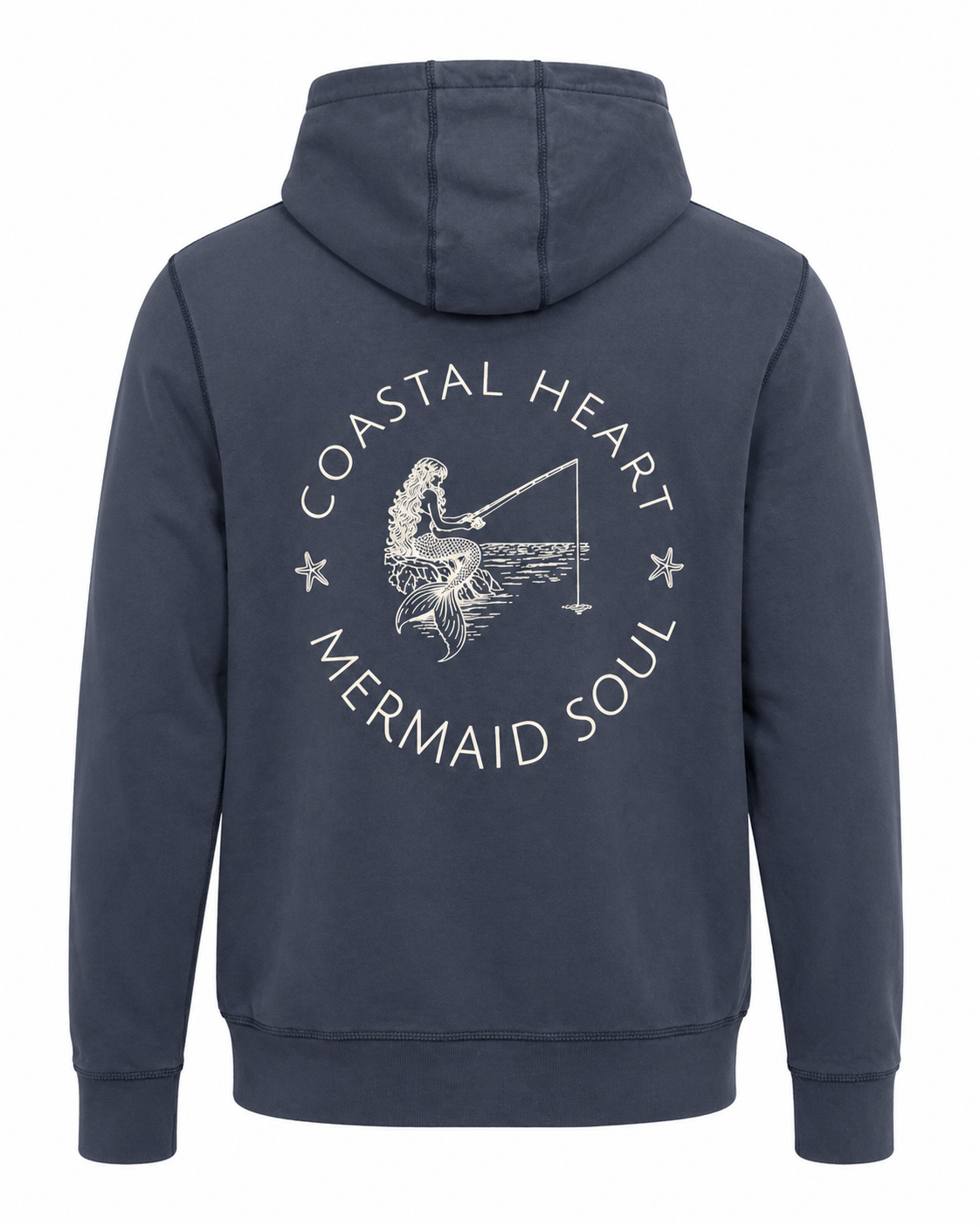 Coastal Heart, Mermaid Soul- 100% Organic French Cotton Terry Hoodie