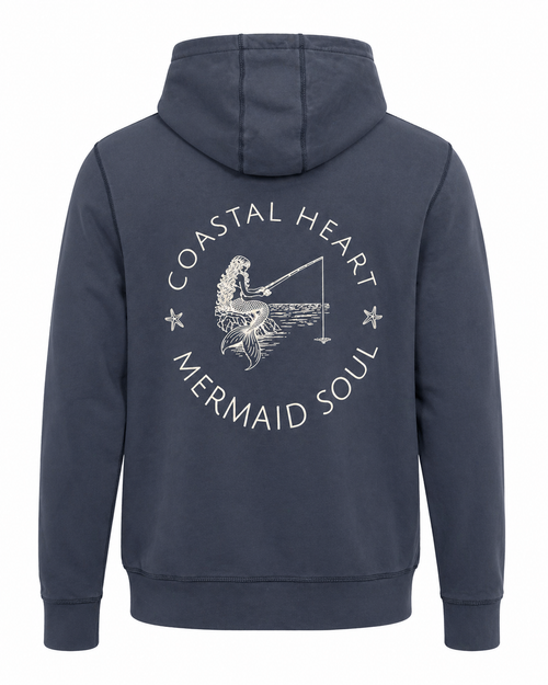 Coastal Heart, Mermaid Soul- 100% Organic French Cotton Terry Hoodie