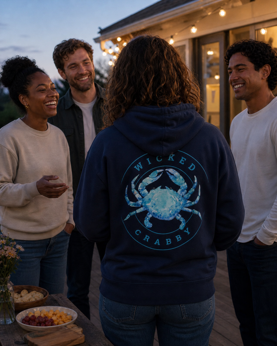 Wicked Crabby- 100% Organic French Cotton Terry Hoodie