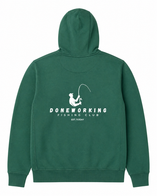 Doneworking Fishing Club - 100% Organic French Cotton Terry Hoodie