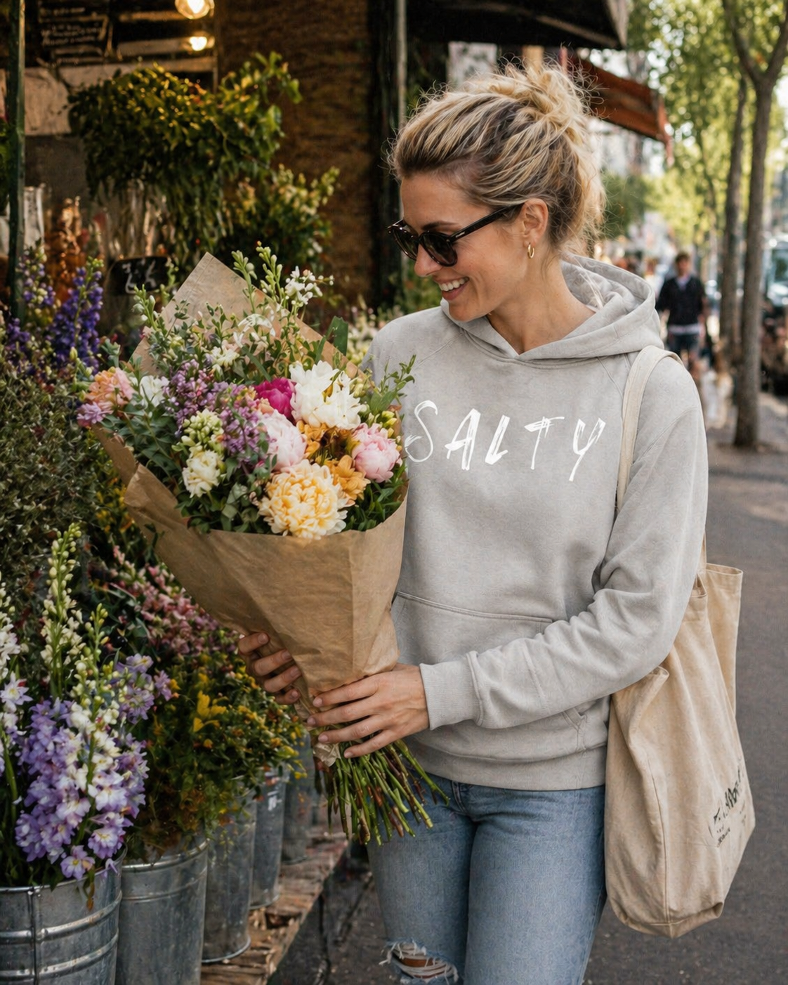 SALTY- 100% Organic French Cotton Terry Hoodie