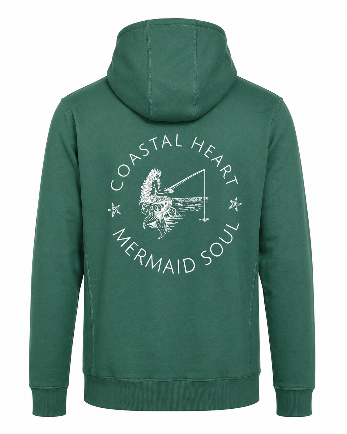 Coastal Heart, Mermaid Soul- 100% Organic French Cotton Terry Hoodie