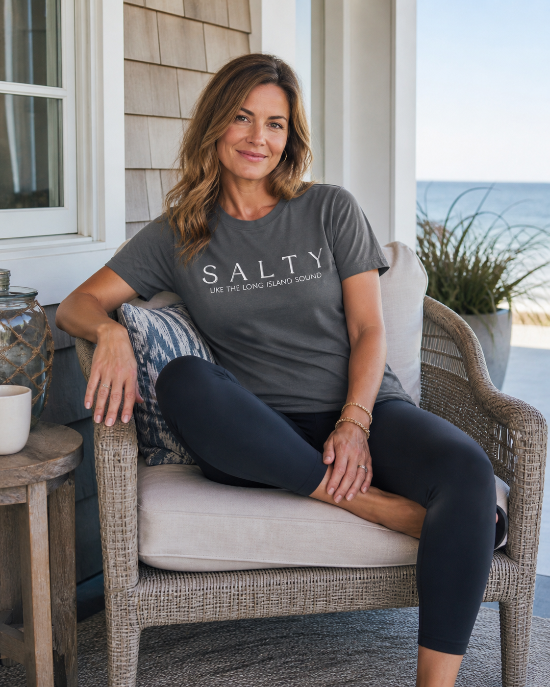 Salty Like The Long Island Sound - 100% Organic Supima Cotton Tee